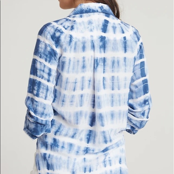 Bella Dahl Long Sleeve Button Down Tie-Dye Shirt - Picture 5 of 7